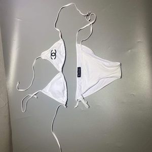 Cute White Bikini Set